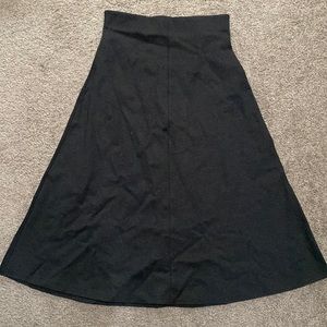 Zara Woman Thick Material Long A-Line Skirt w/ Stretchy Waistband